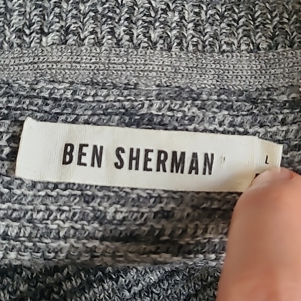 Ben Sherman Gray Crewneck Sweater 100% Wool Size Large - Picture 2 of 6